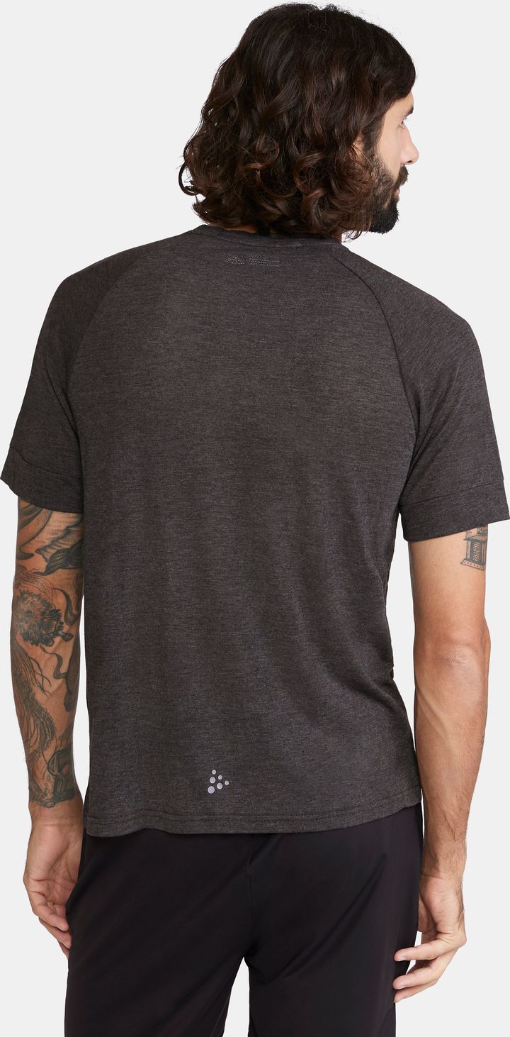Craft Men's Advance Trail Wool Short Sleeve Tee  Black/Melange Craft