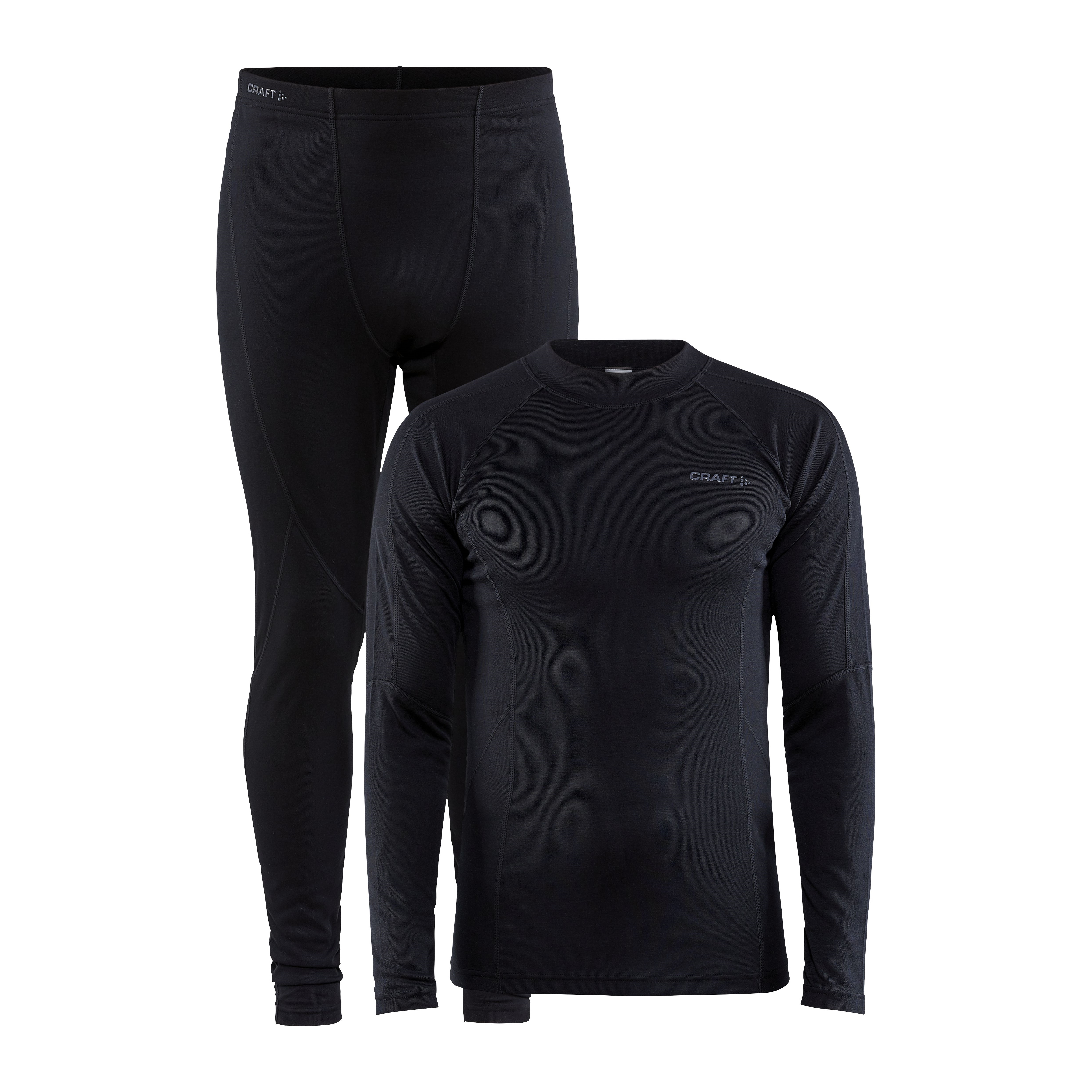 Craft Men's Core Warm Baselayer Set Black Kerrasto setit S