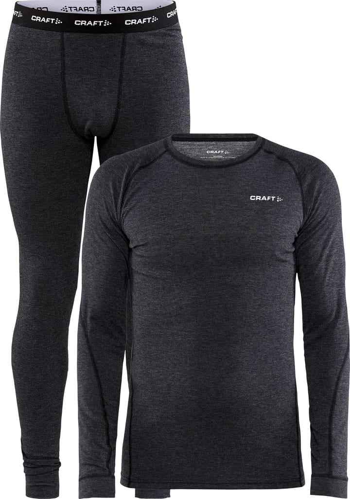 Craft Men's Core Wool Merino Set Black Melange Craft Craft Men's Core Wool Merino Set Black Melange Craft