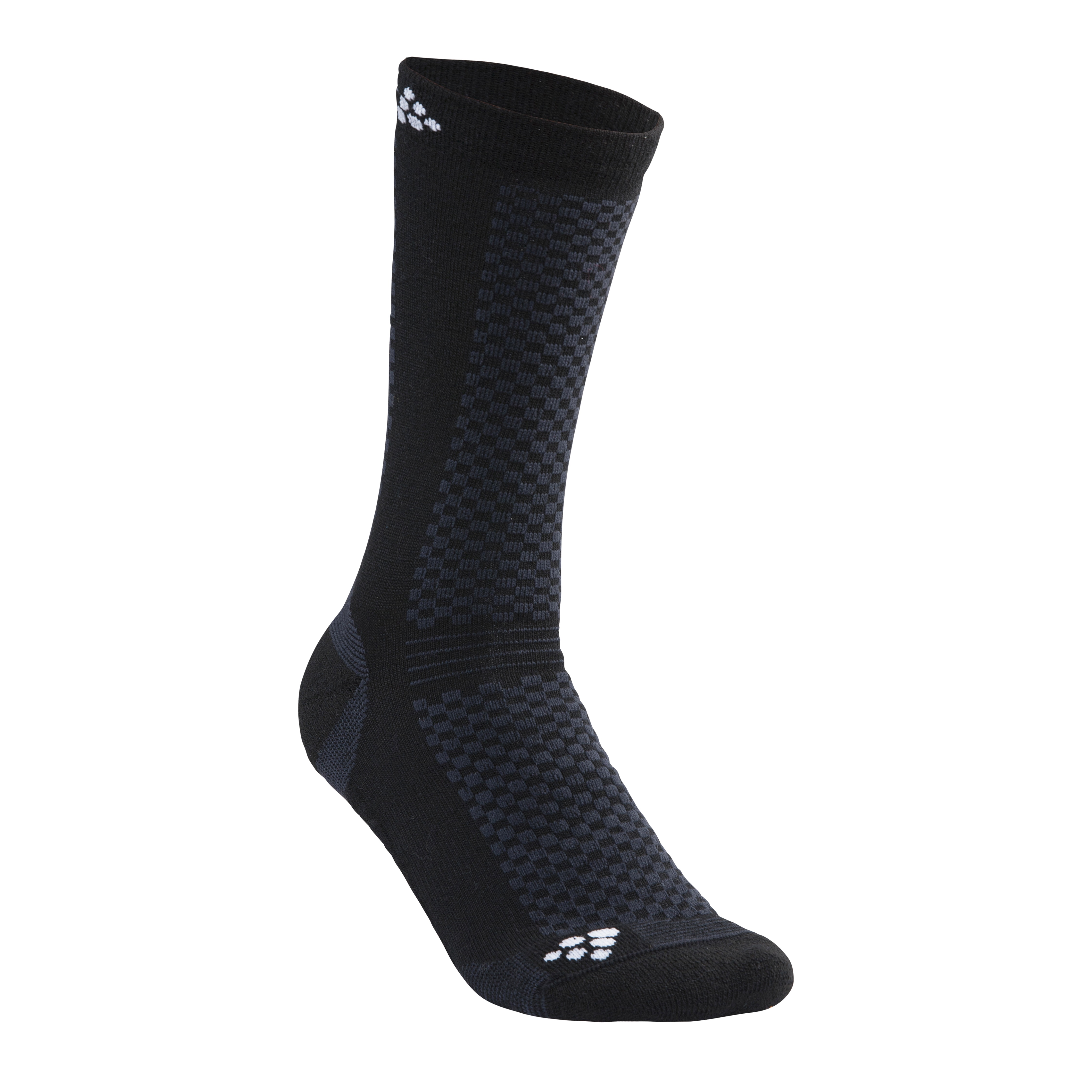 Warm Mid 2-Pack Sock Black/White