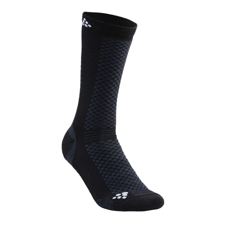 Warm Mid 2-Pack Sock Black/White Craft