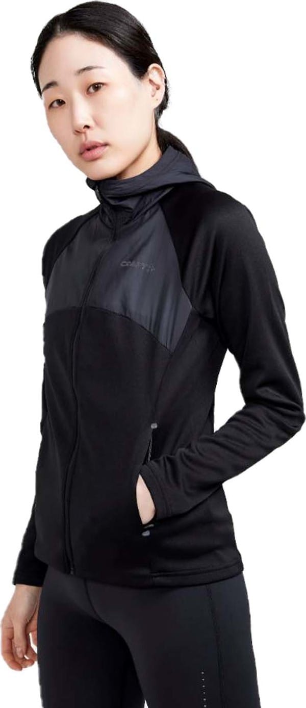 Women's ADV Essence Jersey Hood Jacket Black Craft