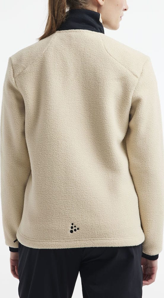 Craft Women's Adv Explore Pile Fleece Jacket Ecru/Black Craft