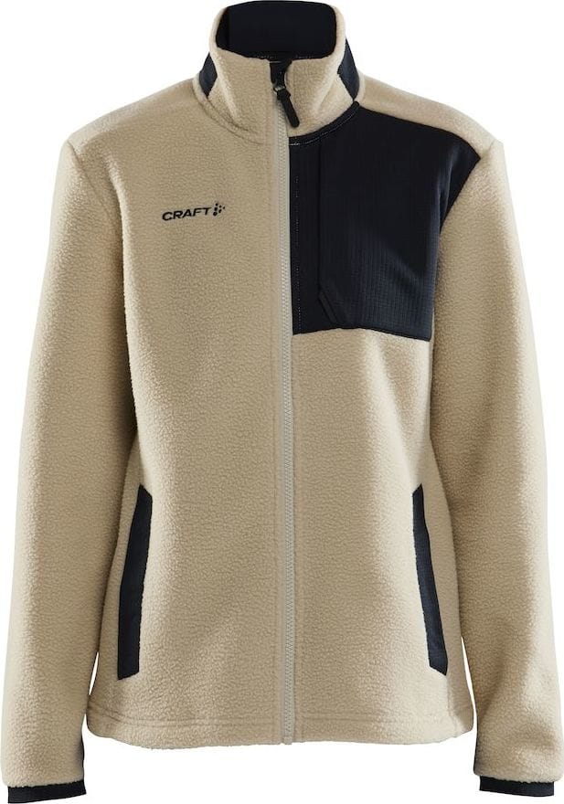Craft Women's Adv Explore Pile Fleece Jacket Ecru/Black Craft
