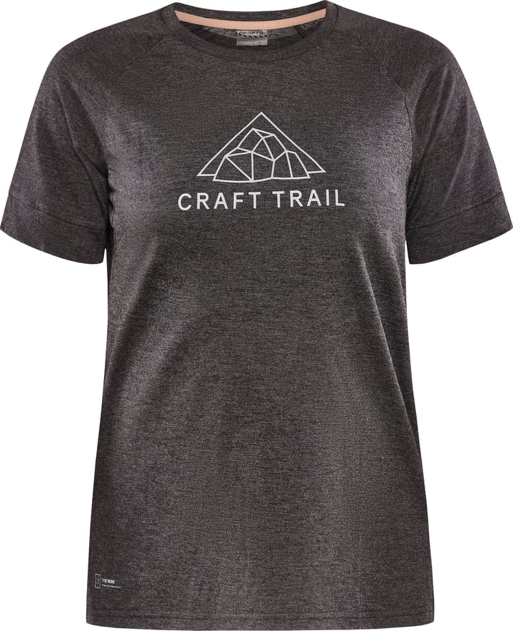Craft Women's Advance Trail Wool Short Sleeve Tee Black Melange Craft