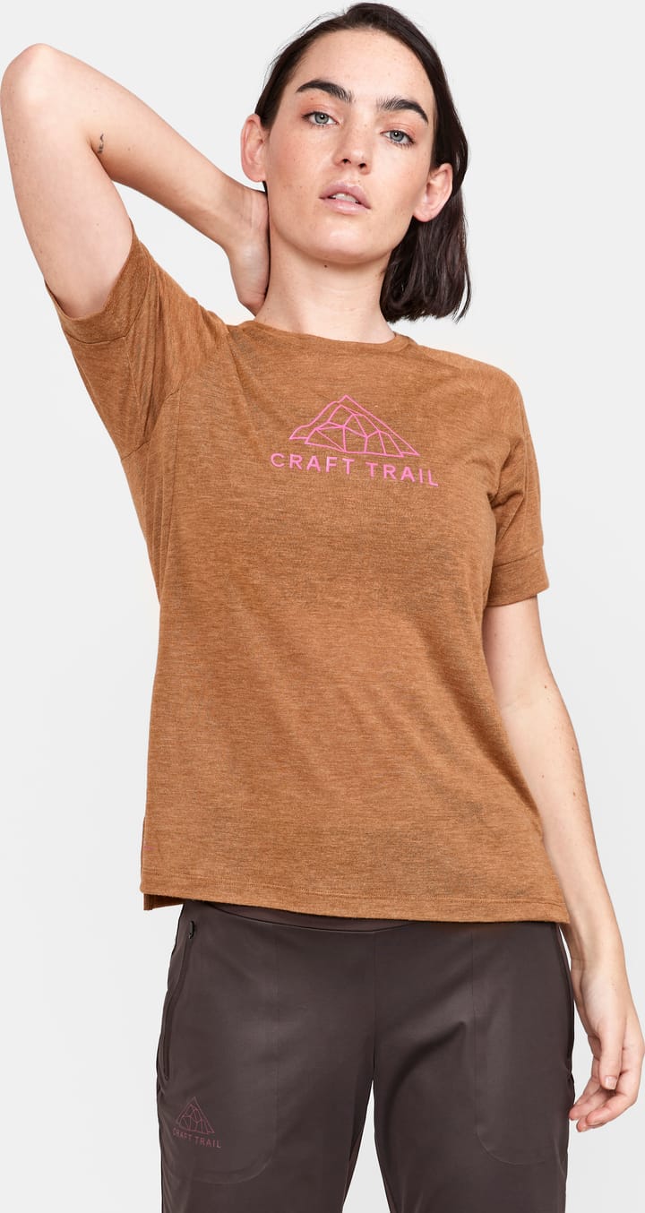 Women's Adv Trail Wool Short Sleeve Tee Roots-Melange Craft