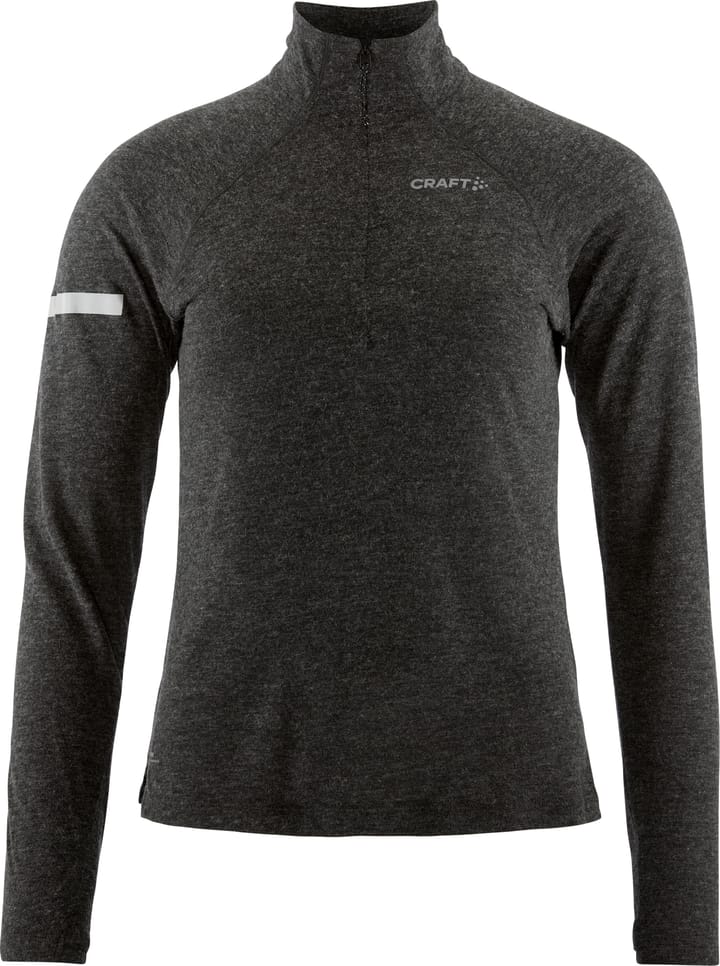 Craft Women's Advance Subz Wool Longsleeve Tee 3 Black-Melange Craft