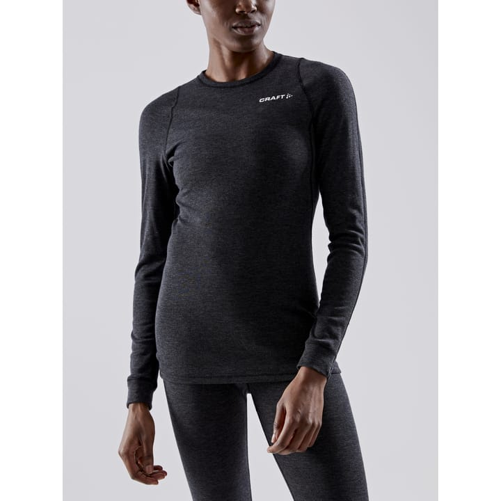 Craft Women's Core Wool Merino Set Black Melange Craft