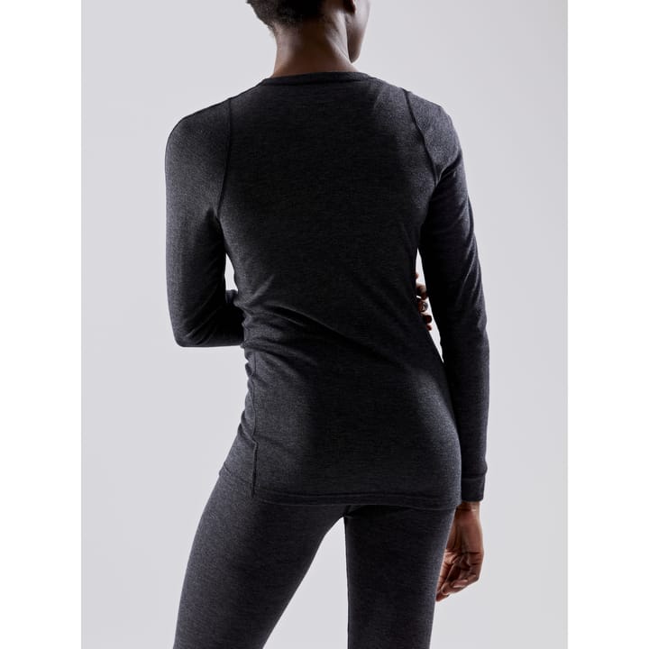 Women's Core Wool Merino Set Black Melange Craft