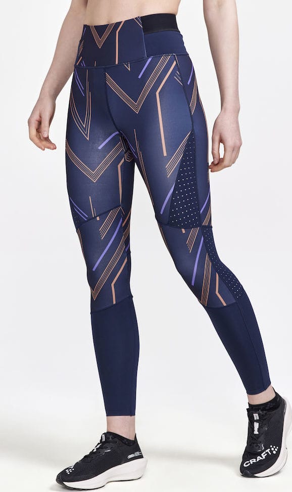 Women's Pro Charge Blocked Tights Blaze-Cliff Craft