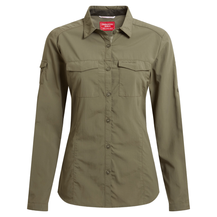 Craghoppers Women's Nosilife Adventure Long Sleeved Shirt III Wild Olive Craghoppers