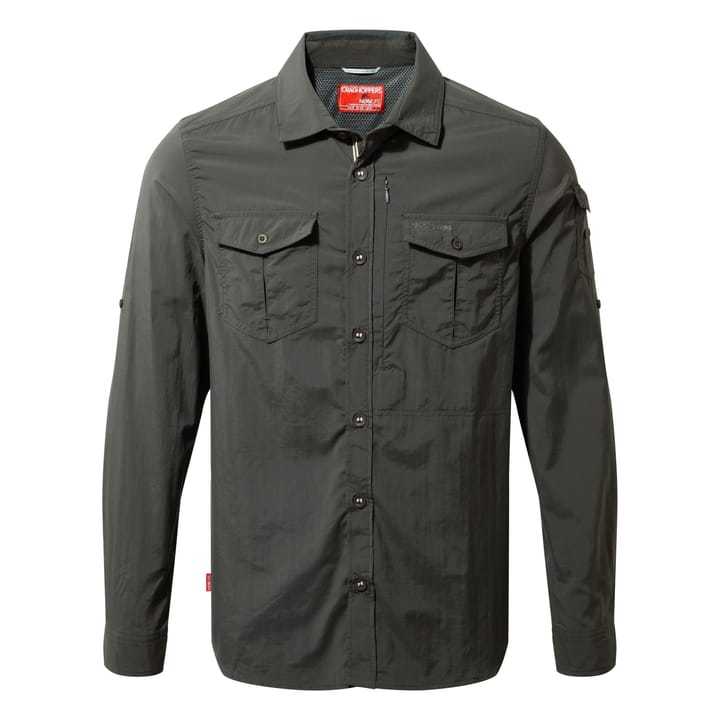 Craghoppers Men's NosiLife Adventure II Long Sleeve Black Pepper Craghoppers Craghoppers Men's NosiLife Adventure II Long Sleeve Black Pepper Craghoppers