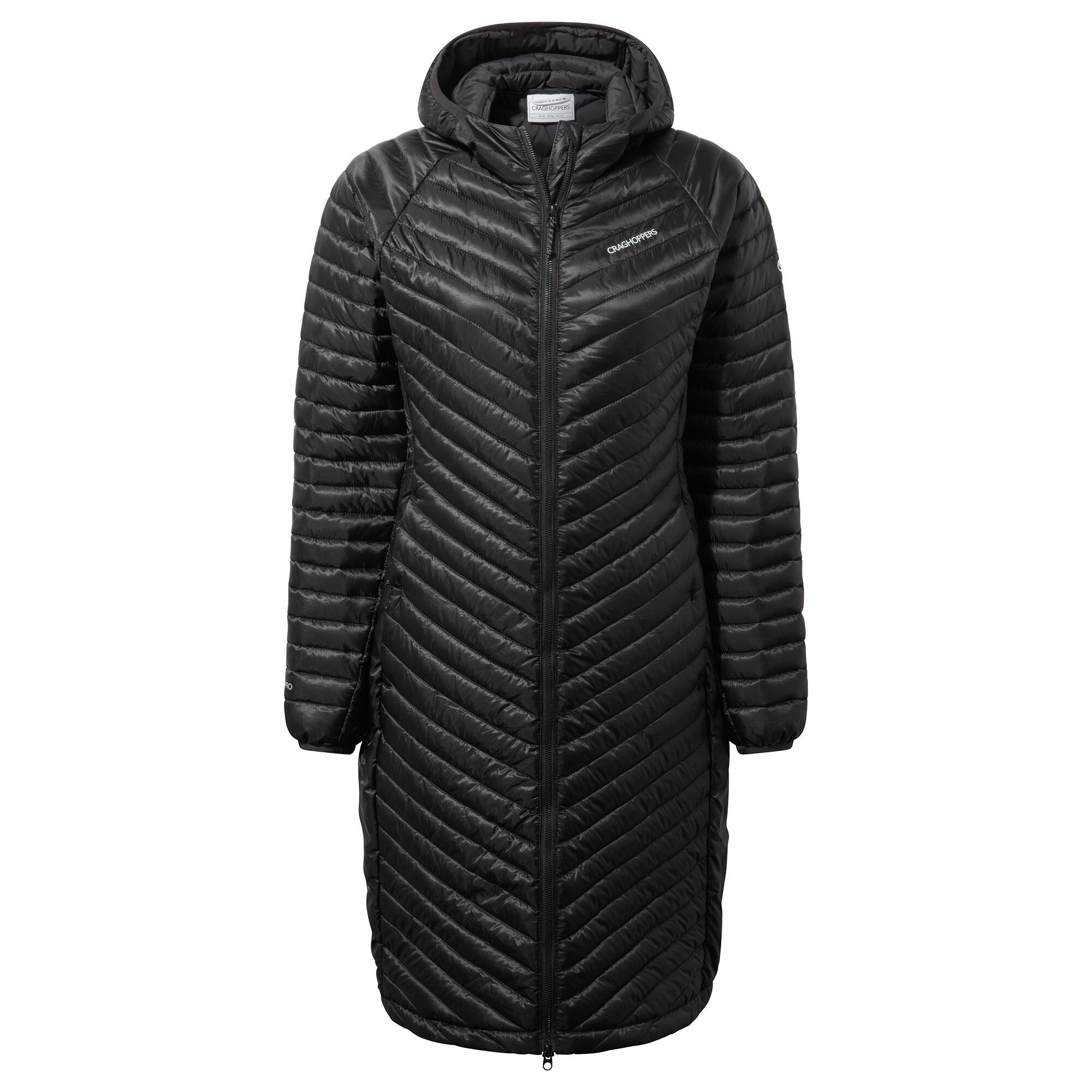 Craghoppers Women’s Expolite Long Hooded Jacket Black