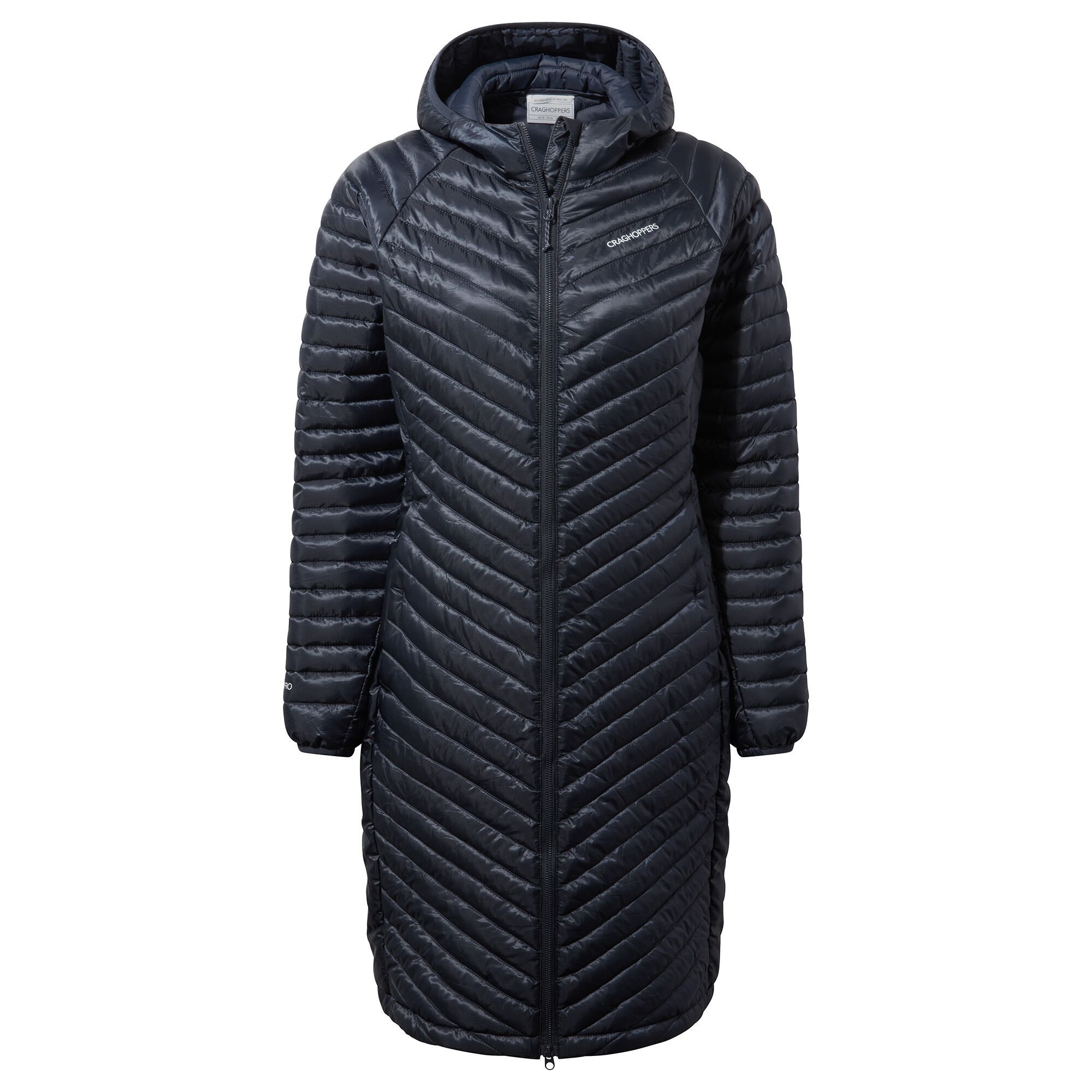 Craghoppers Women’s Expolite Long Hooded Jacket Blue Navy