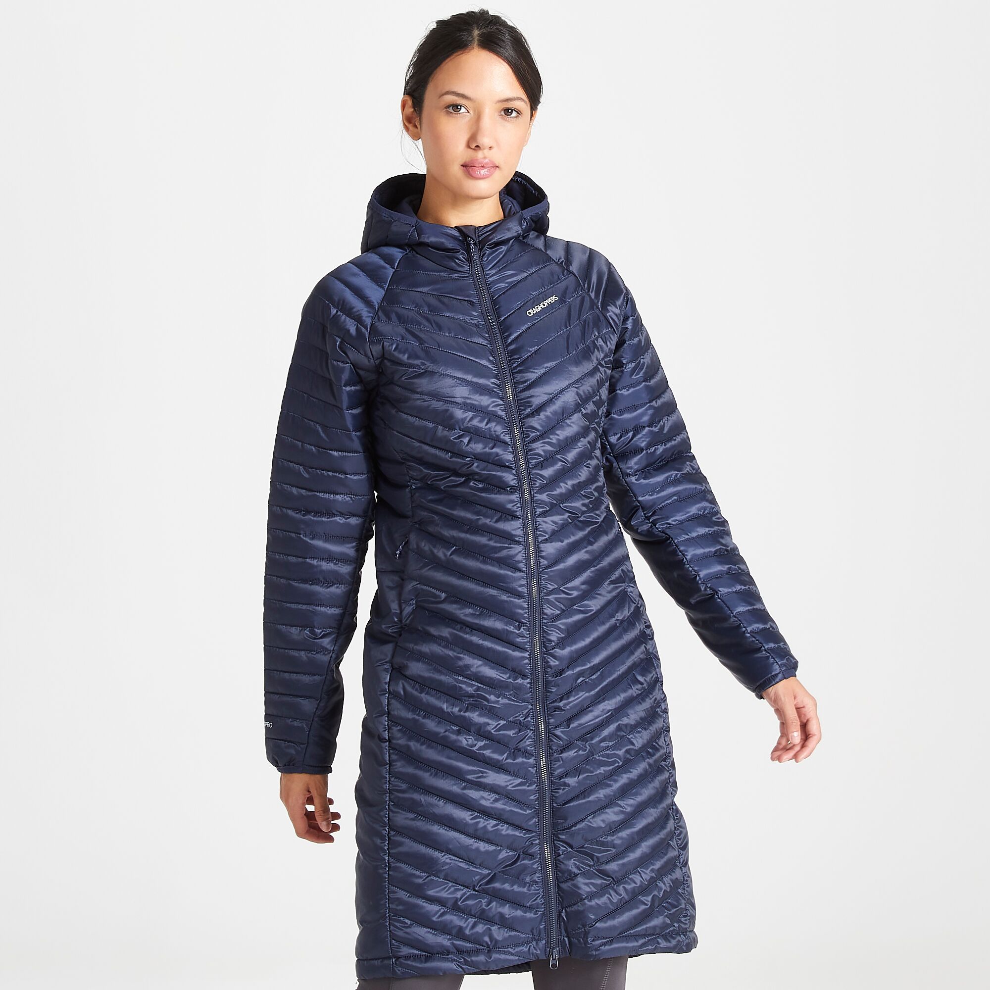 Women's Expolite Long Hooded Jacket Blue Navy, Buy Women's Expolite Long  Hooded Jacket Blue Navy here