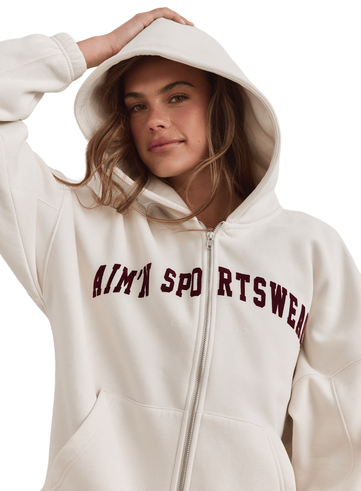 Aim'n Women´s Varsity Sweat Zip Hood Cream Aim'n