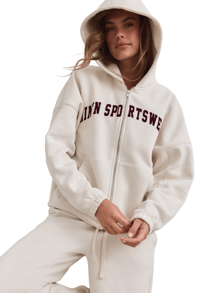 Aim'n Women´s Varsity Sweat Zip Hood Cream Aim'n