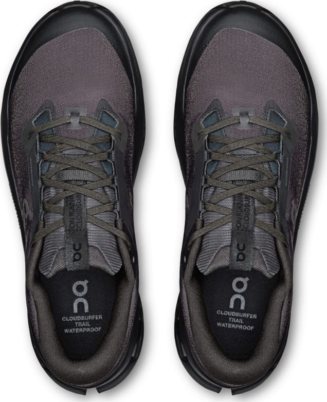 On Men's Cloudsurfer Trail 2 Waterproof Black/Black On