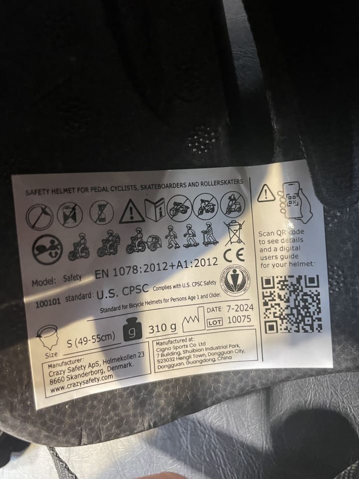 Crazy Safety Tiger Bicycle Helmet Orange Crazy Safety