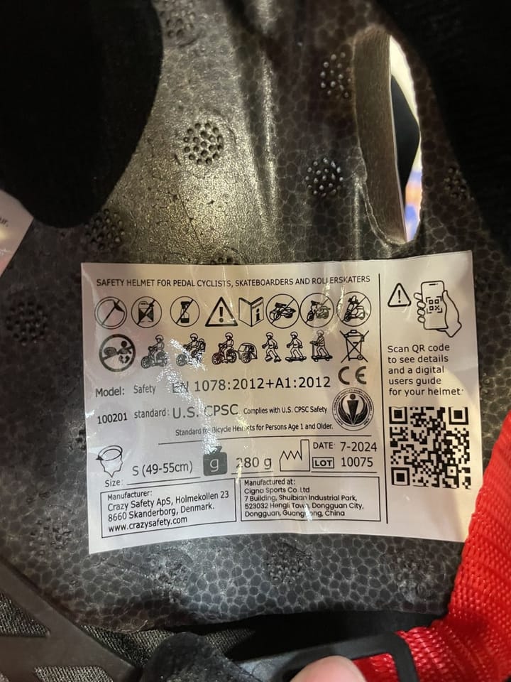 Crazy Safety Dino Bicycle Helmet Blue Crazy Safety