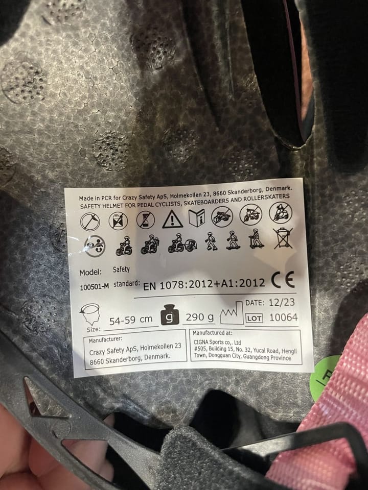 Crazy Safety Shark Bicycle Helmet Pink Crazy Safety