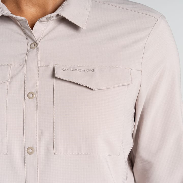 Craghoppers Women's Nosilife Pro Long Sleeved Shirt V Soft Mushroom Craghoppers