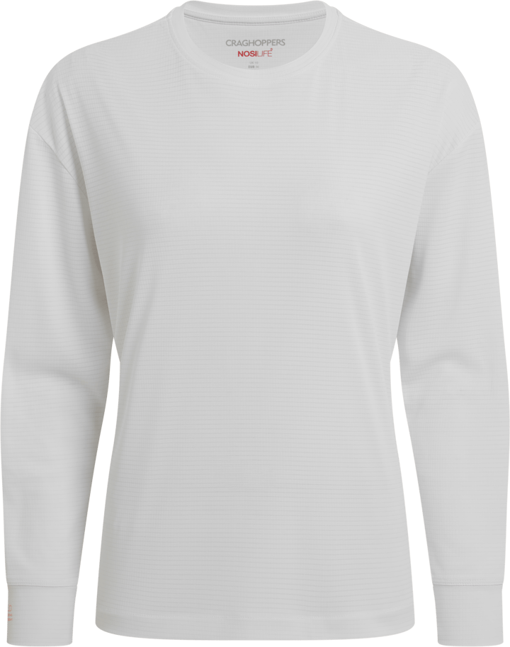 Craghoppers Women's NosiLife SolarShield+ Long Sleeved T-Shirt White Craghoppers