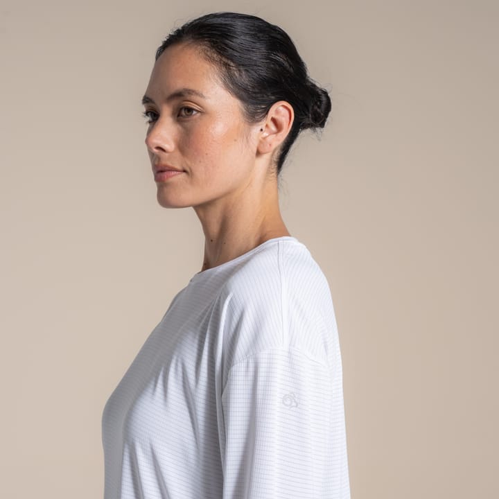 Craghoppers Women's NosiLife SolarShield+ Long Sleeved T-Shirt White Craghoppers