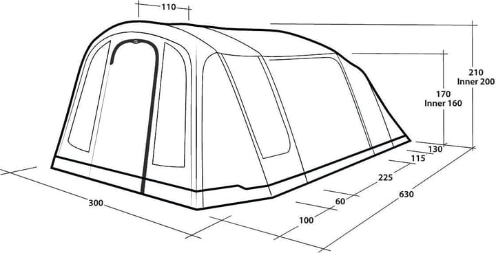 Outwell Sacramento 4 Air Blue Outwell