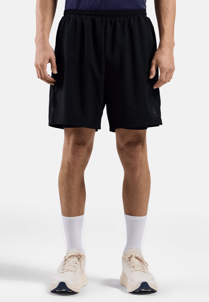 Odlo Men's 2-In-1 Short Essential 6 Inch Black Odlo