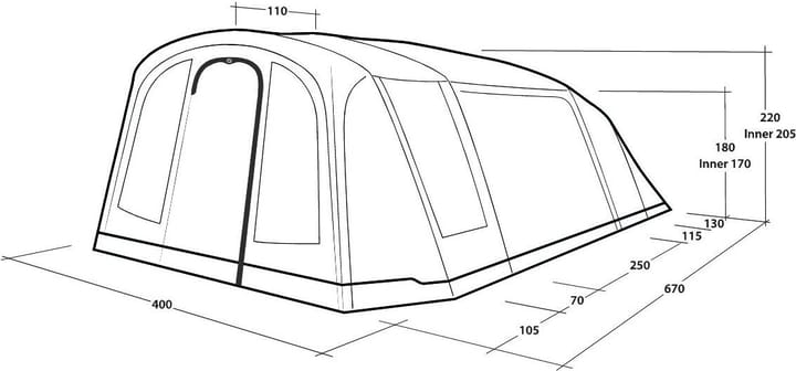 Outwell Sacramento 6 Air Blue Outwell