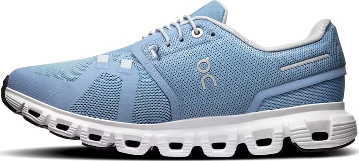 On Women's Cloud 6 Chambray/White On On Women's Cloud 6 Chambray/White On