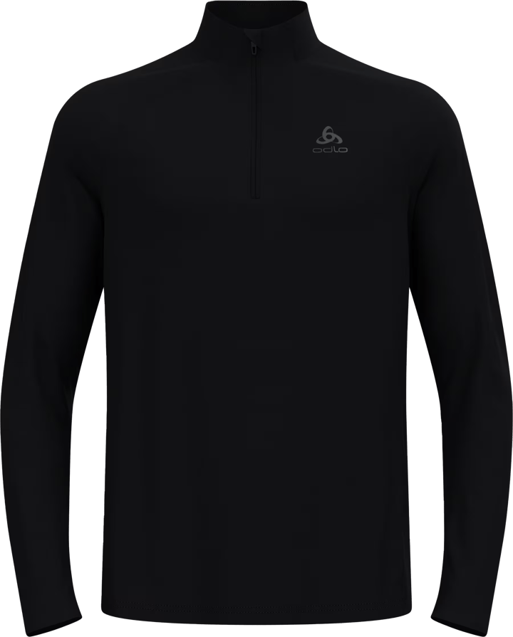 Odlo Men's Mid Layer Essential 1/2 Zip Black - Black Odlo