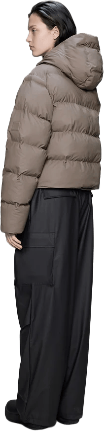 Rains Women's Alta Short Puffer Jacket Cinder Rains