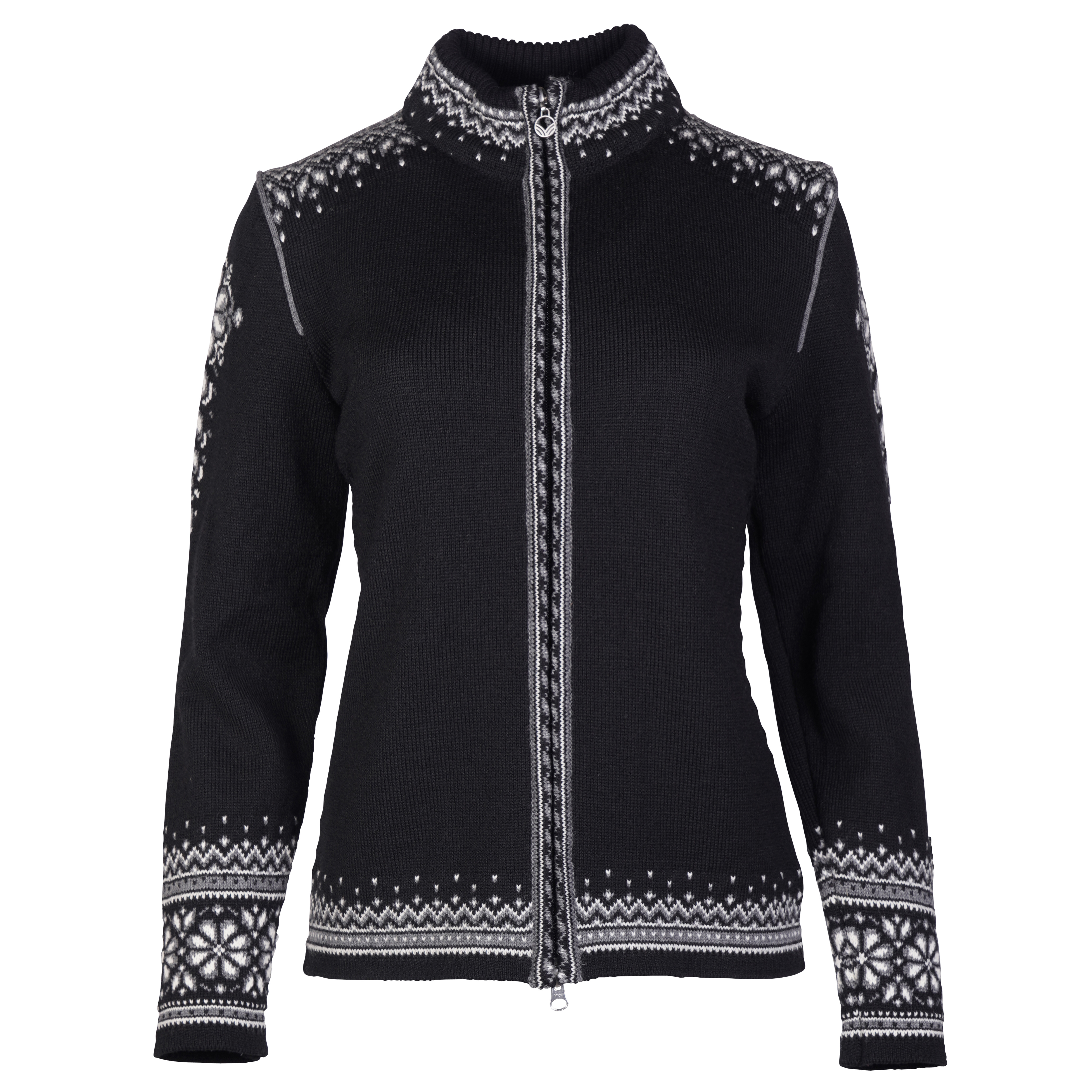 Dale of Norway 140th Anniversary Women's Jacket Black/Offwhite/Smoke Langermede trøyer XS