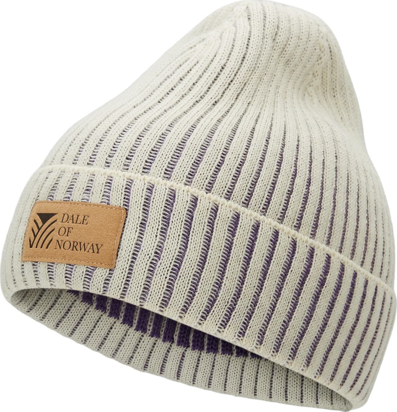 Alvøy Hat Norweigan Wool Offwhite Darkpurple