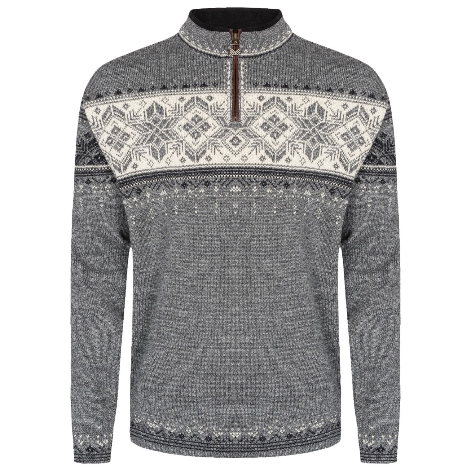 Dale of Norway Men's Blyfjell Knit Sweater Smoke/Dark Charcoal/Offwhite/Light Charcoal