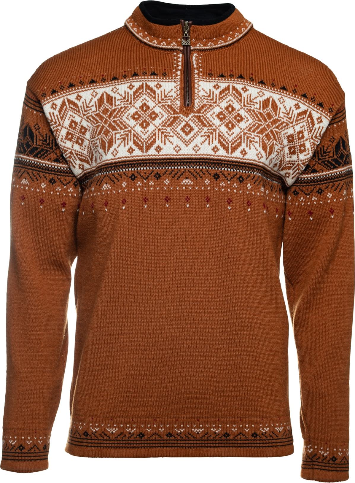 Men’s Blyfjell Knit Sweater Copper Offwhite Coffee Redrose