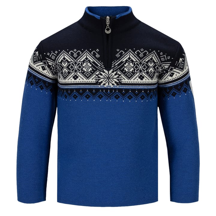 Kids' Moritz Sweater ULTRAMARINE NAVY GREY OFFWHITE Dale of Norway