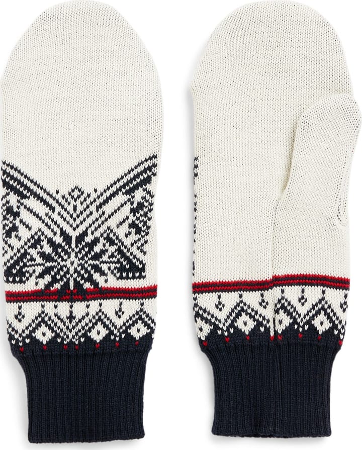 Moritz Merino Wool Mittens Off white Navy Raspberry Dale of Norway