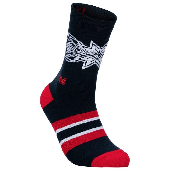 OL Spirit Socks Navy Raspeberry Offwhite Dale of Norway