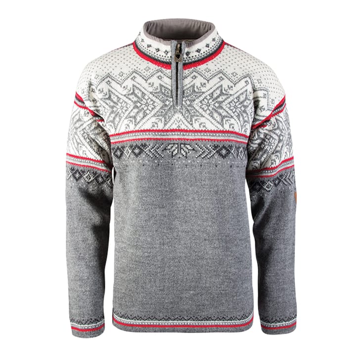 Men's Vail Sweater Smoke/Raspberry/Off white/Dark charcoal/Light charcoal Dale of Norway