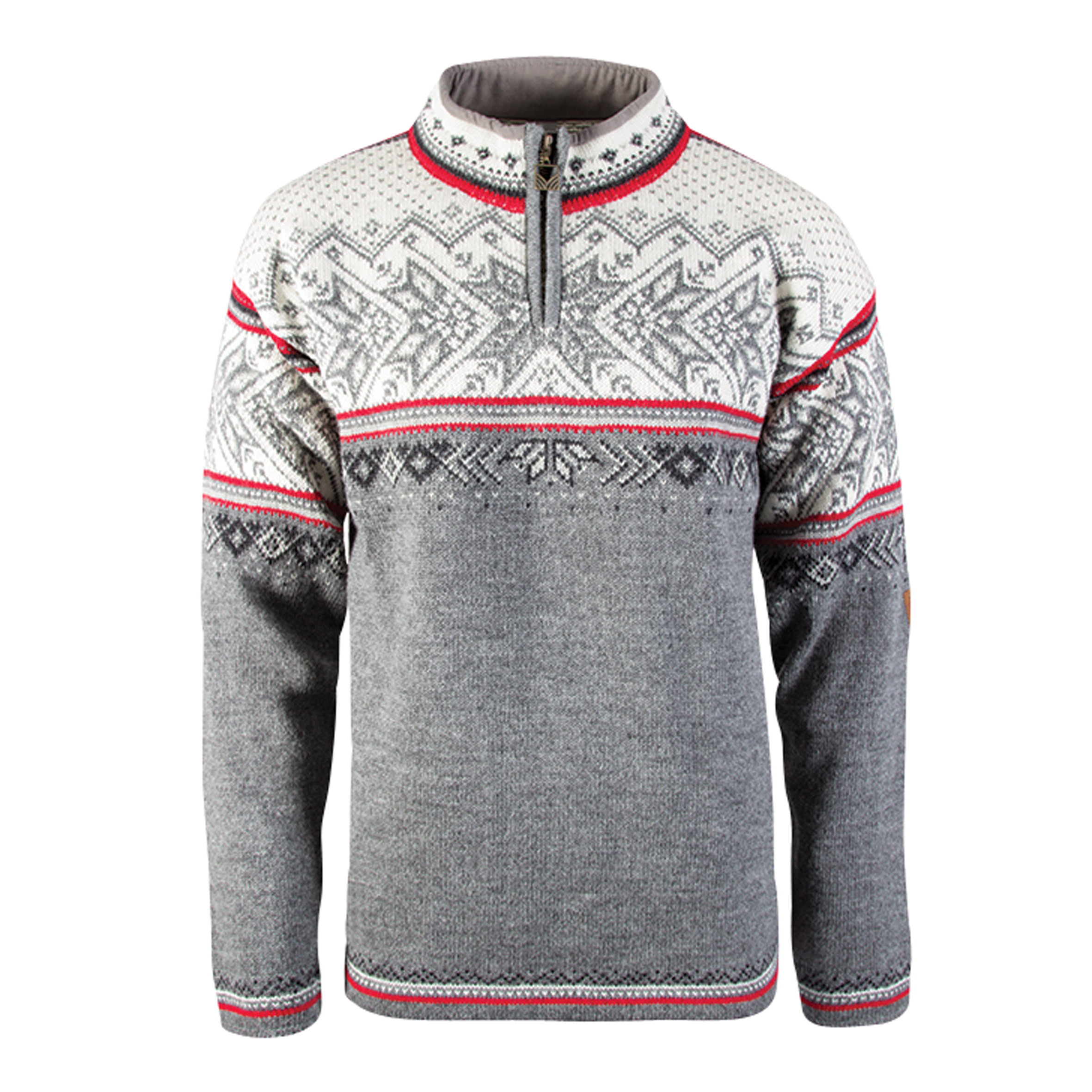 Dale of Norway Men's Vail Sweater Smoke/Raspberry/Off White Langermede trøyer L