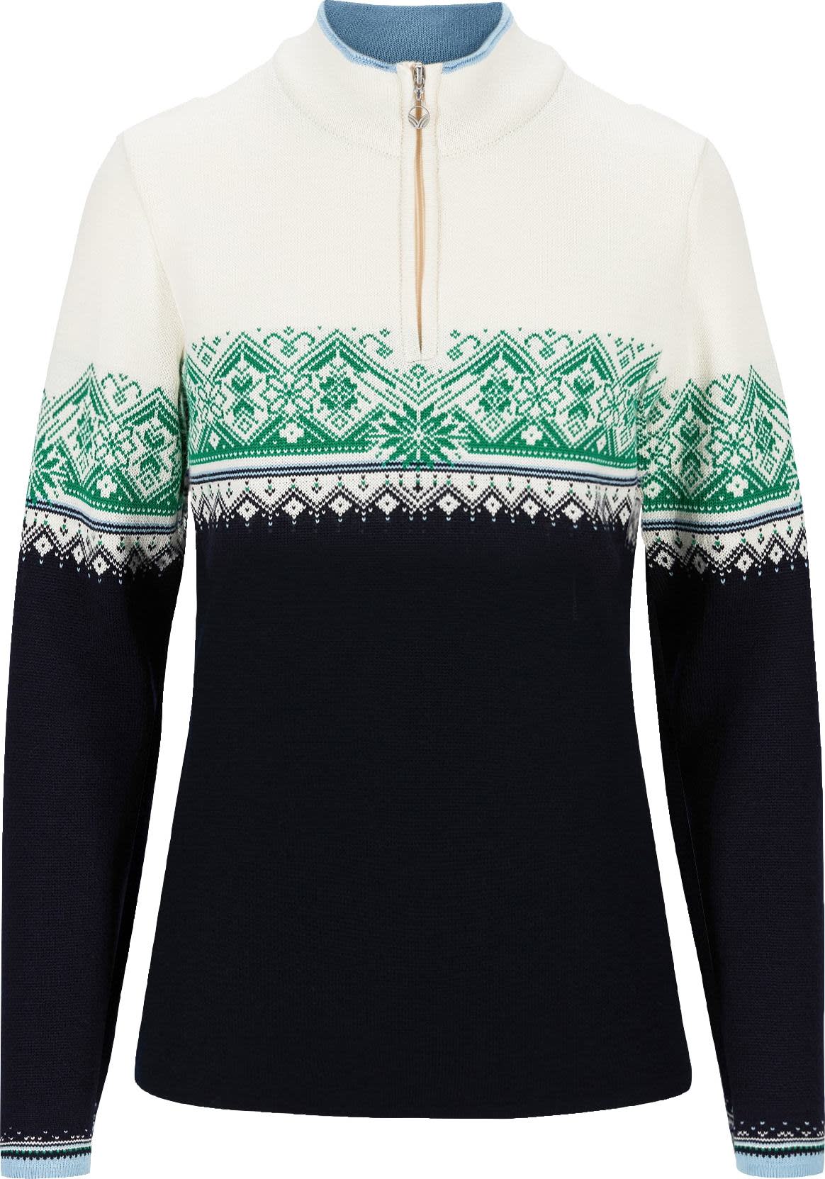 Women’s Moritz Sweater Navy Brightgreen Offwhite
