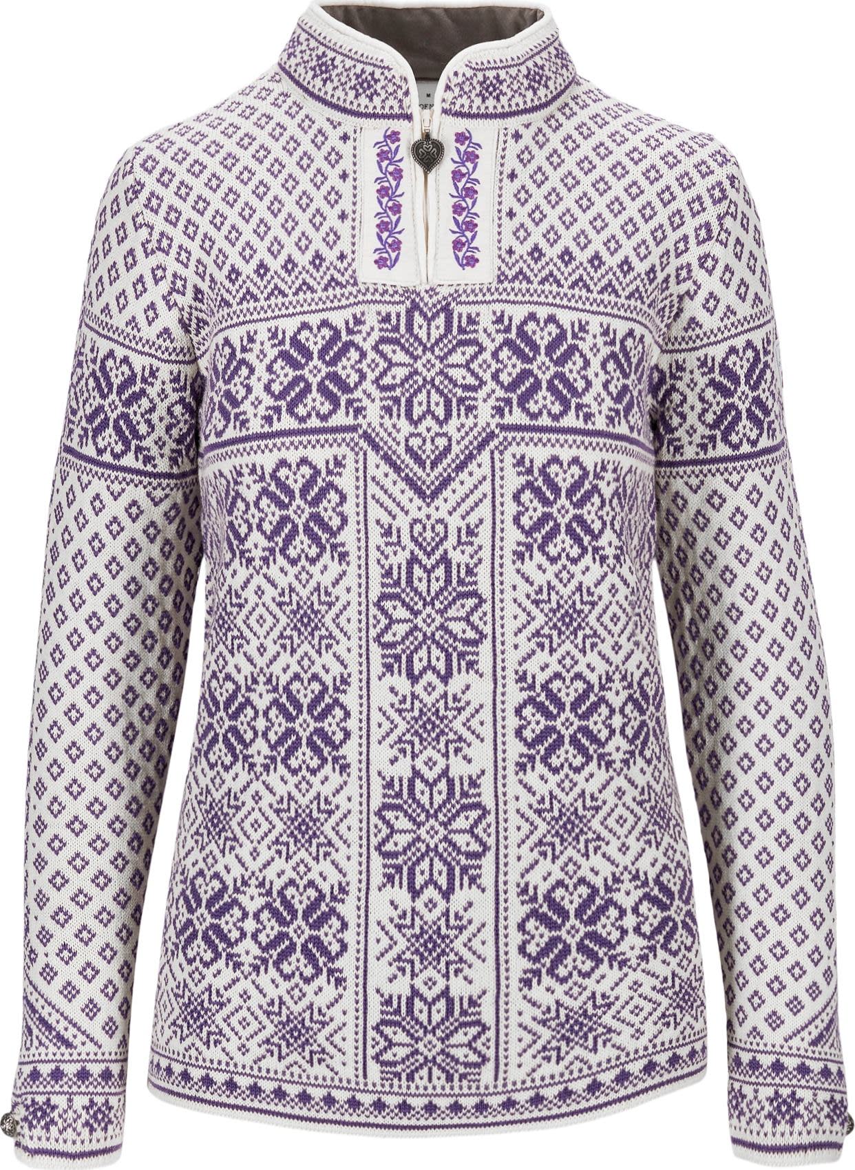 Women’s Peace Sweater Offwhite Darkpurple