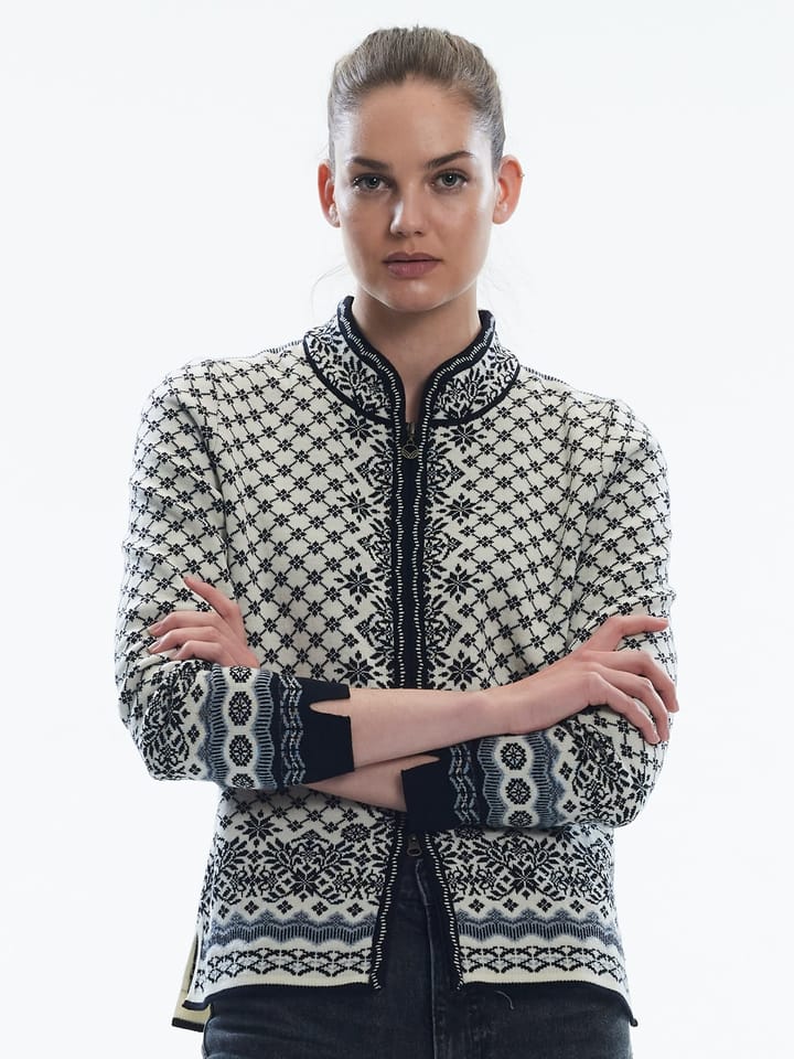 Dale of Norway Women's Solfrid Jacket Off White Black Schiefer Grau Dale of Norway