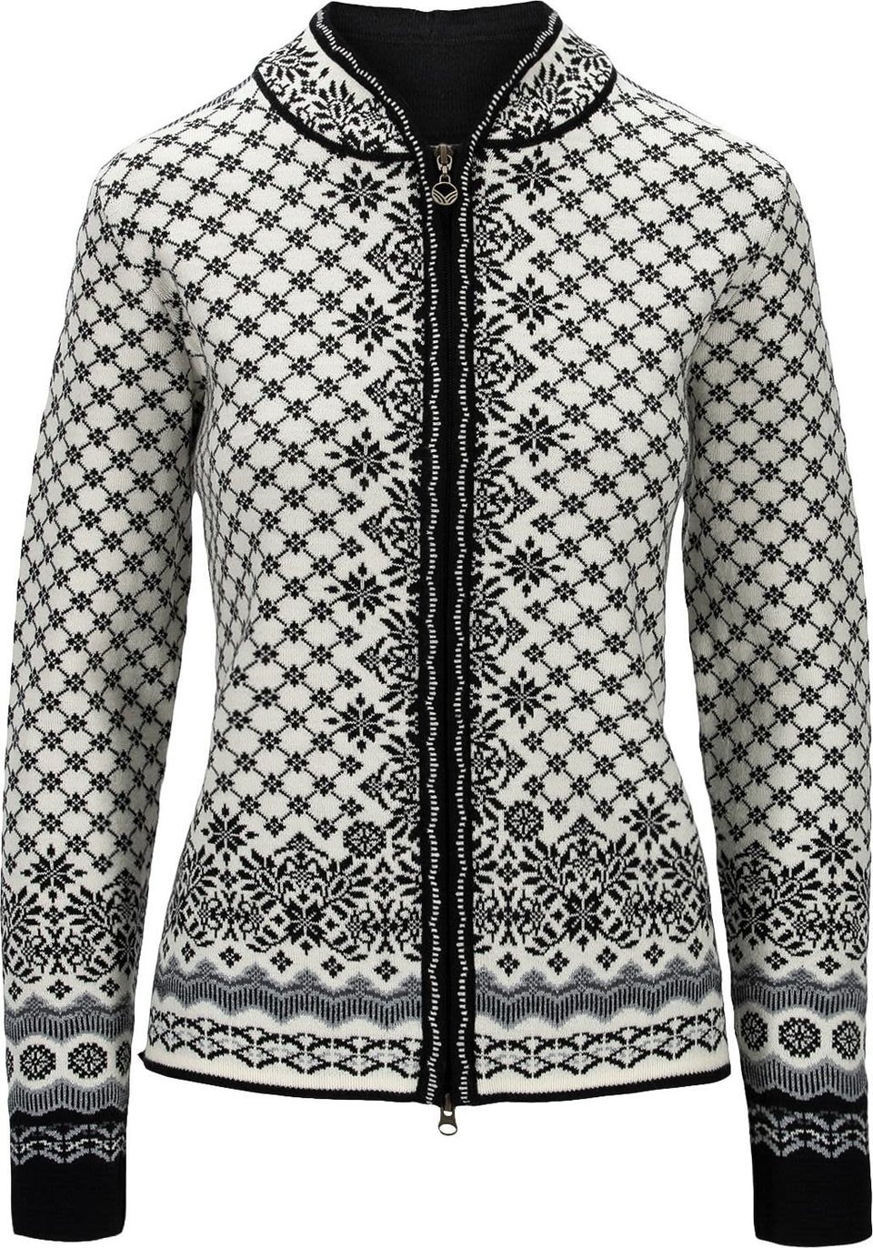 Women's Solfrid Jacket Off White Black Schiefer Grau