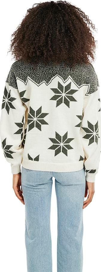 Women's Winter Star Sweater Offwhite Dark Green Dale of Norway