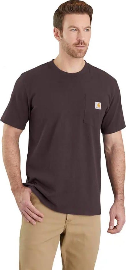 Carhartt Men's K87 Pocket Short Sleeve T-Shirt Dark Sepia Carhartt