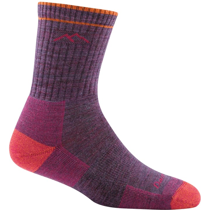 Women's Hiker Micro Crew Midweight Hiking Sock Cushion Plum Heather Darn Tough